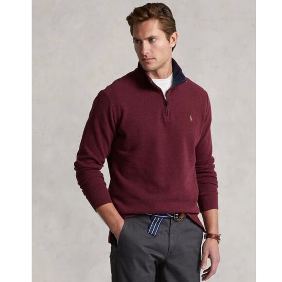 Polo Other - Polo Ralph Lauren Men's Estate-Rib Cotton Quarter-Zip Pullover